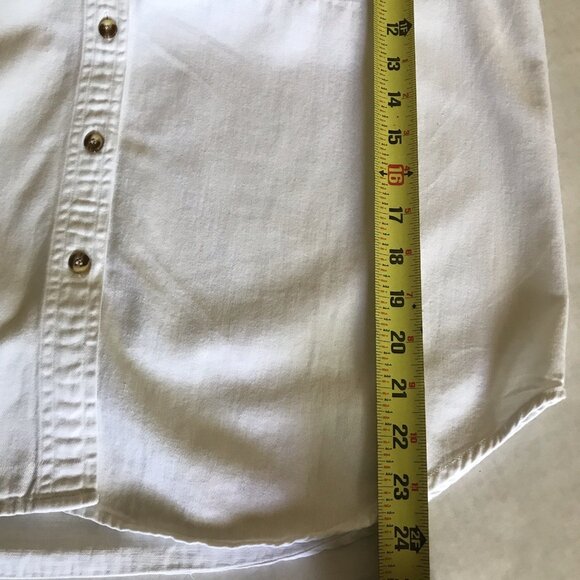 Rosettes White Sleeveless Denim Button Down Mickey Mouse Embroidered Size Large - Picture 6 of 6